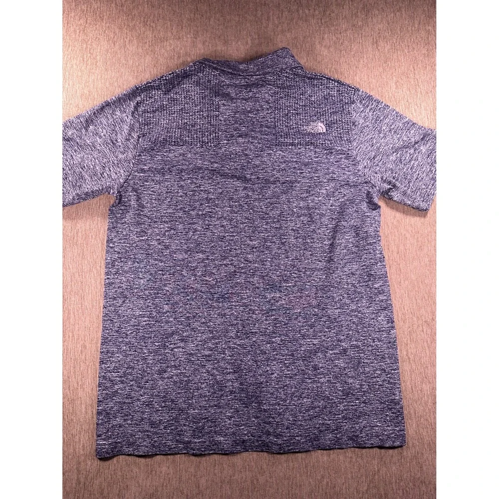 The North Face Mens Heathered Gray Performance Polo Shirt Large L Short Sleeve